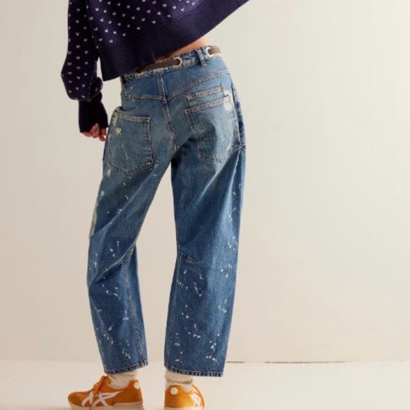 Free People Moxie Barrel Jean -Calypso sz26 - Picture 3 of 7